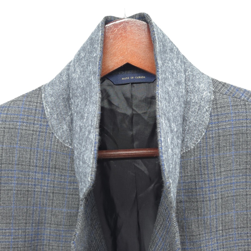 Brooks Brothers Men Sport Coat 100% Wool Grey Blue Glen Plaid 42R Madison Blazer - Picture 8 of 16